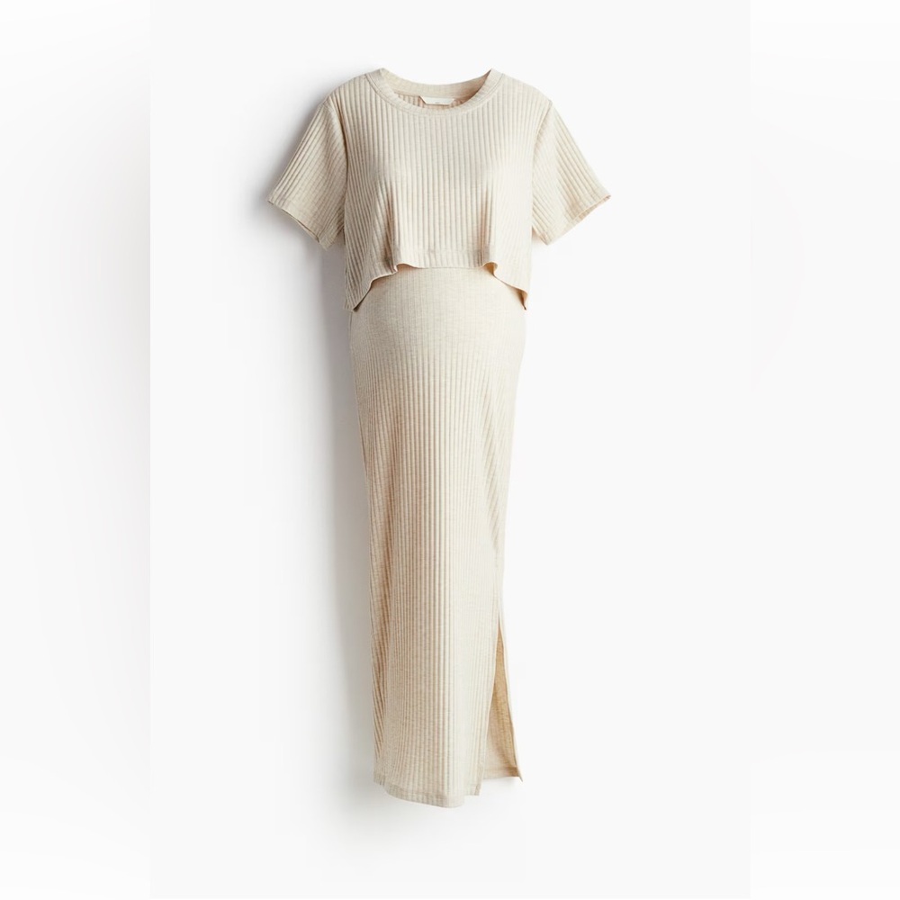 Maternity Crop T-Shirt and Pencil Skirt